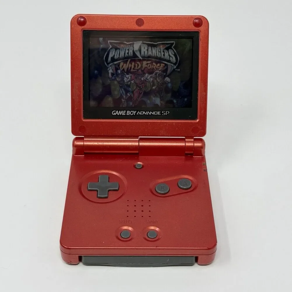 Nintendo Game Boy Advance SP AGS-001 Flame Red Console No Charger Tested